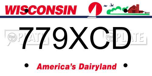 779XCD Wisconsin License Plate