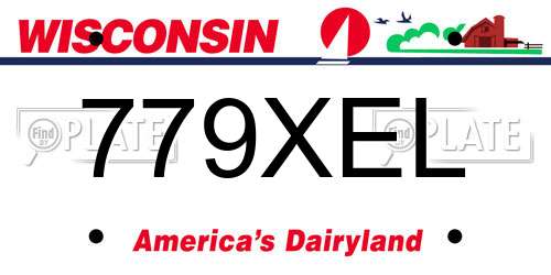 779XEL Wisconsin License Plate