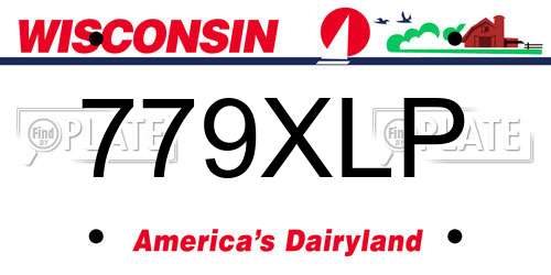 779XLP Wisconsin License Plate