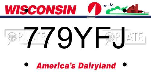 779YFJ Wisconsin License Plate