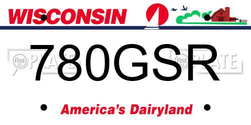 780GSR Wisconsin License Plate