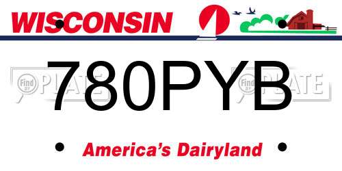 780PYB Wisconsin License Plate