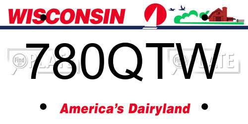 780QTW Wisconsin License Plate