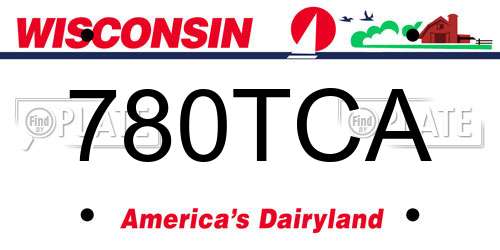 780TCA Wisconsin License Plate