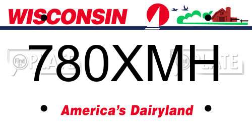780XMH Wisconsin License Plate