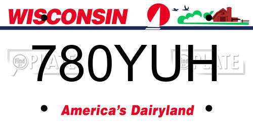 780YUH Wisconsin License Plate