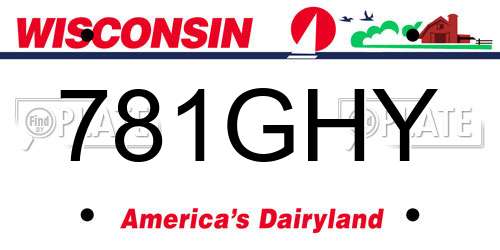 781GHY Wisconsin License Plate