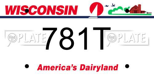 781T Wisconsin License Plate