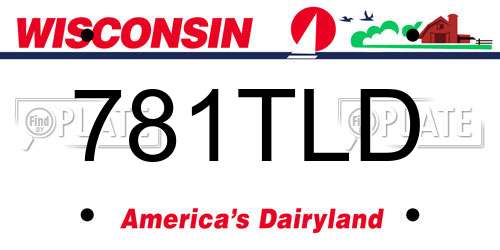 781TLD Wisconsin License Plate