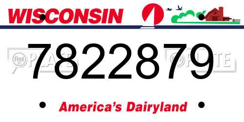 7822879 Wisconsin License Plate