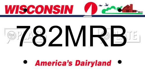 782MRB Wisconsin License Plate