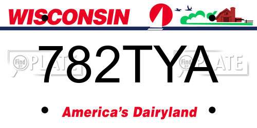 782TYA Wisconsin License Plate