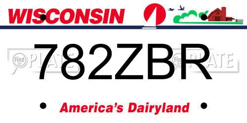 782ZBR Wisconsin License Plate