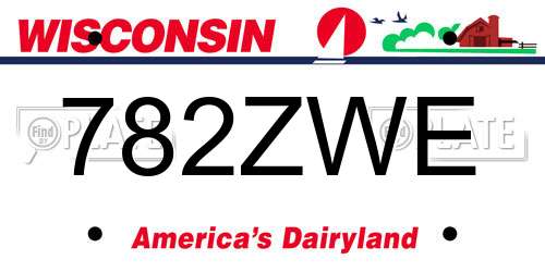782ZWE Wisconsin License Plate