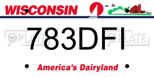 783DFI Wisconsin License Plate