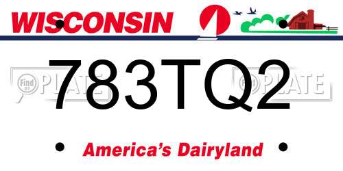 783TQ2 Wisconsin License Plate