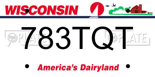 783TQT Wisconsin License Plate