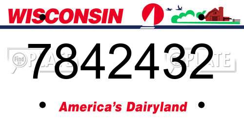 7842432 Wisconsin License Plate