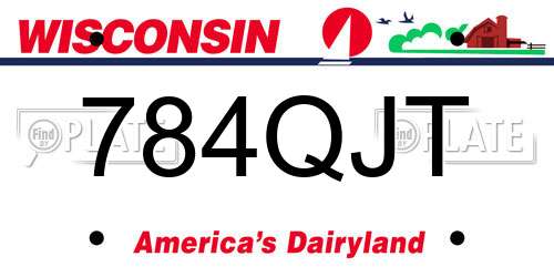 784QJT Wisconsin License Plate