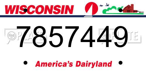 7857449 Wisconsin License Plate