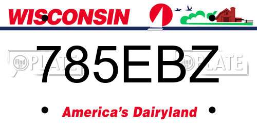 785EBZ Wisconsin License Plate
