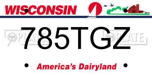 785TGZ Wisconsin License Plate