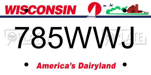 785WWJ Wisconsin License Plate