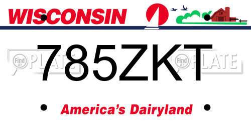 785ZKT Wisconsin License Plate