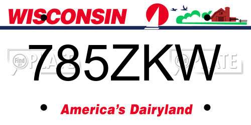 785ZKW Wisconsin License Plate