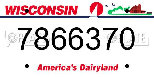 7866370 Wisconsin License Plate