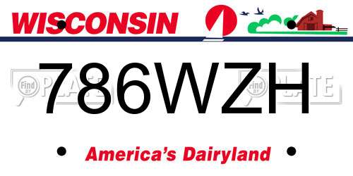 786WZH Wisconsin License Plate