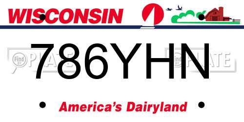 786YHN Wisconsin License Plate