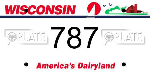 787 Wisconsin License Plate