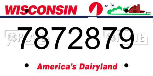 7872879 Wisconsin License Plate