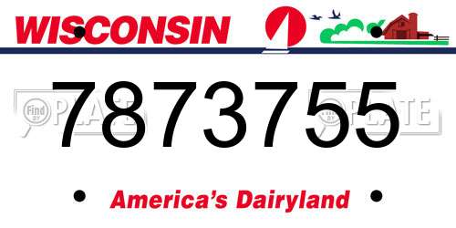 7873755 Wisconsin License Plate