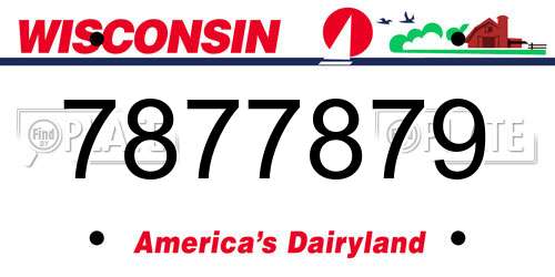 7877879 Wisconsin License Plate