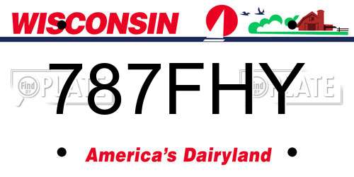 787FHY Wisconsin License Plate