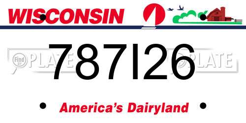 787I26 Wisconsin License Plate