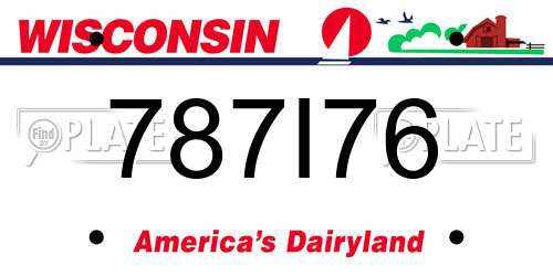787I76 Wisconsin License Plate