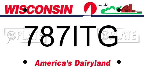 787ITG Wisconsin License Plate