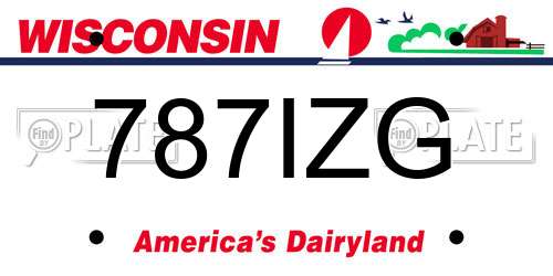 787IZG Wisconsin License Plate