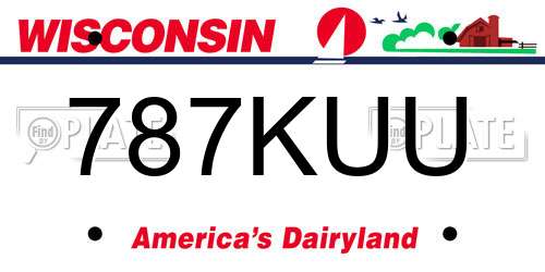 787KUU Wisconsin License Plate
