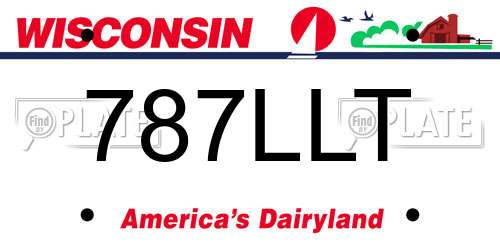 787LLT Wisconsin License Plate