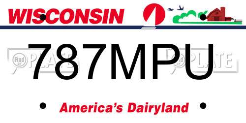 787MPU Wisconsin License Plate