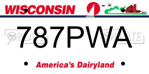 787PWA Wisconsin License Plate