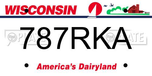 787RKA Wisconsin License Plate