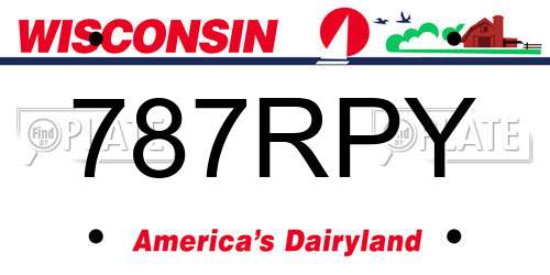 787RPY Wisconsin License Plate