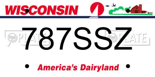 787SSZ Wisconsin License Plate