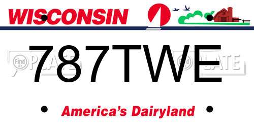 787TWE Wisconsin License Plate