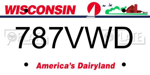 787VWD Wisconsin License Plate